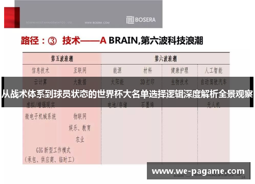 从战术体系到球员状态的世界杯大名单选择逻辑深度解析全景观察